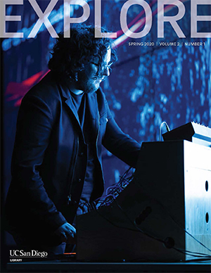 Explore magazine cover featuring UC San Diego Department of Visual Arts faculty member Michael Trigilio